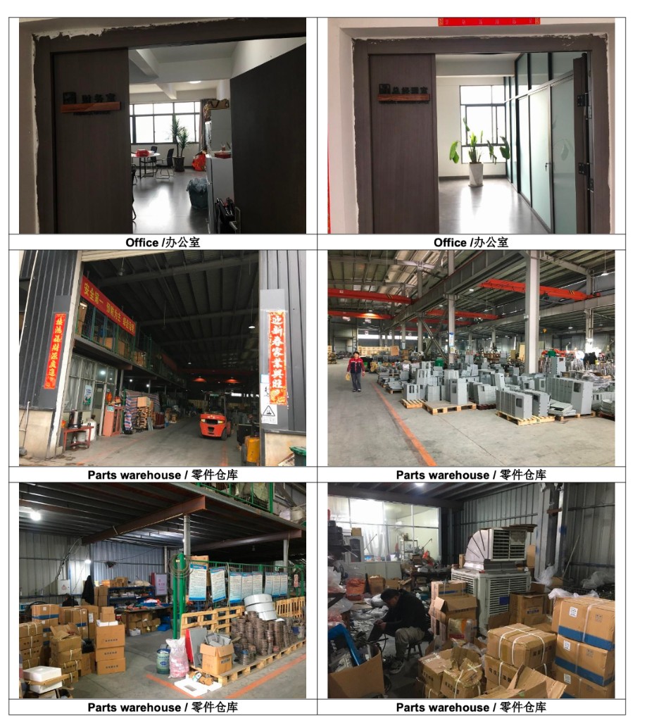 Recorrido de instalaciones — oficina y almacén en China
